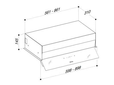 SIRIUS - Páraelszívó SL-932 THEATRE FLAP 60 cm fekete 