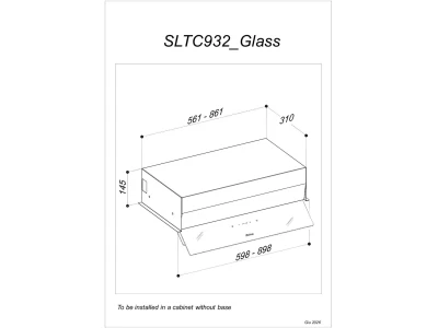 SIRIUS - Páraelszívó SL-932 THEATRE FLAP 90 cm fekete 