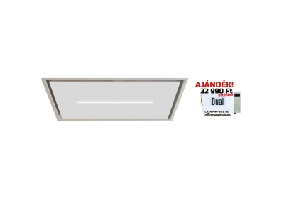 SIRIUS - Páraelszívó SLT-971 EM 90 cm H 160 TW fehér üveg + Mikro  MW-5120