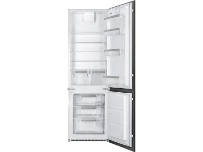 SMEG BEÉPÍTHETŐ HŰTŐ ÉS FAGYASZTÓ, 54x177,2 cm, fordítható ajtó, fehér