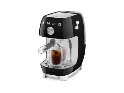 SMEG ESPRESSO KÁVÉFŐZŐ COLD BREW FUNKCIÓVAL, retro, fekete