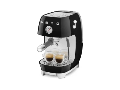 SMEG ESPRESSO KÁVÉFŐZŐ COLD BREW FUNKCIÓVAL, retro, fekete