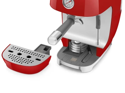 SMEG ESPRESSO KÁVÉFŐZŐ COLD BREW FUNKCIÓVAL, retro, piros