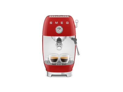 SMEG ESPRESSO KÁVÉFŐZŐ COLD BREW FUNKCIÓVAL, retro, piros
