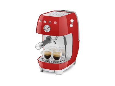 SMEG ESPRESSO KÁVÉFŐZŐ COLD BREW FUNKCIÓVAL, retro, piros