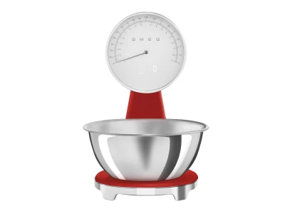 SMEG ANALÓG ÉS DIGITÁLIS KONYHAI MÉRLEG, retro, analóg és digitális kijelző, piros