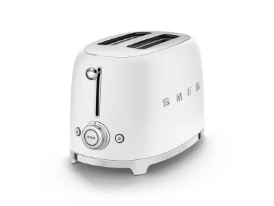 SMEG KENYÉRPIRÍTÓ, retro, 2 szeletes, matt fehér