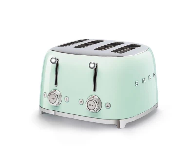 SMEG KENYÉRPIRÍTÓ, retro, 2x2 szeletes, világoszöld