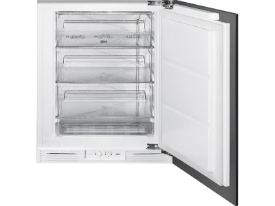 SMEG MUNKALAP ALÁ ÉPÍTHETŐ FAGYASZTÓ, 60x82-87 cm, fordítható ajtó, fehér