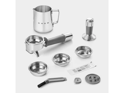 SMEG ŐRLŐVEL KOMBINÁLT ESPRESSO KÁVÉFŐZŐ, retro, matt fekete