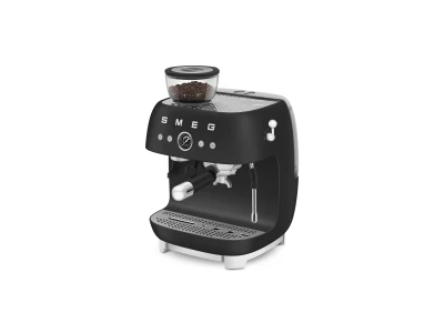 SMEG ŐRLŐVEL KOMBINÁLT ESPRESSO KÁVÉFŐZŐ, retro, matt fekete