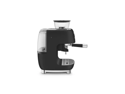 SMEG ŐRLŐVEL KOMBINÁLT ESPRESSO KÁVÉFŐZŐ, retro, matt fekete