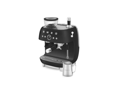SMEG ŐRLŐVEL KOMBINÁLT ESPRESSO KÁVÉFŐZŐ, retro, matt fekete