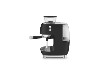 SMEG ŐRLŐVEL KOMBINÁLT ESPRESSO KÁVÉFŐZŐ, retro, matt fekete
