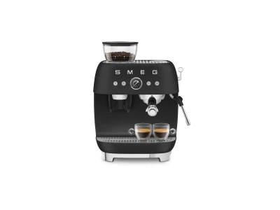 SMEG ŐRLŐVEL KOMBINÁLT ESPRESSO KÁVÉFŐZŐ, retro, matt fekete
