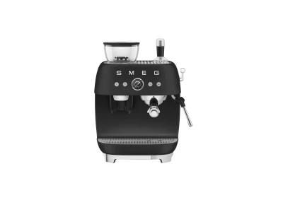 SMEG ŐRLŐVEL KOMBINÁLT ESPRESSO KÁVÉFŐZŐ, retro, matt fekete