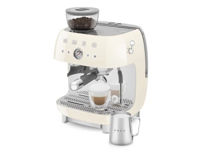 SMEG ŐRLŐVEL KOMBINÁLT ESPRESSO KÁVÉFŐZŐ, retro, bézs