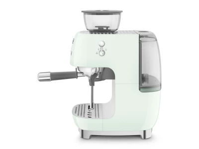 SMEG ŐRLŐVEL KOMBINÁLT ESPRESSO KÁVÉFŐZŐ, retro, világoszöld