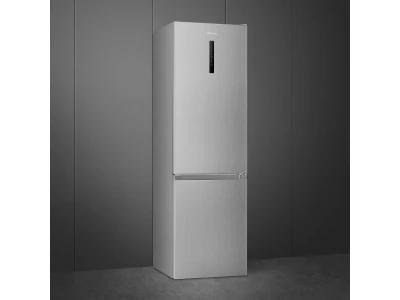 SMEG SZABADONÁLLÓ HŰTŐ ÉS FAGYASZTÓ, 60x186 cm, fordítható ajtó, LED kijelző, inox