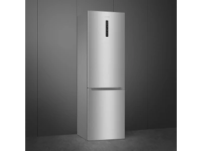 SMEG SZABADONÁLLÓ HŰTŐ ÉS FAGYASZTÓ, 60x200 cm, Active Ion, Life Plus zóna, külső kijelző, inox