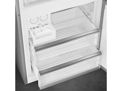 SMEG SZABADONÁLLÓ HŰTŐ ÉS FAGYASZTÓ, 70,5x202 cm, külső kijelző, fordítható ajtó, inox