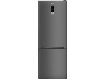 SMEG SZABADONÁLLÓ HŰTŐ ÉS FAGYASZTÓ, 70,5x202 cm, külső kijelző, fordítható ajtó, sötét inox