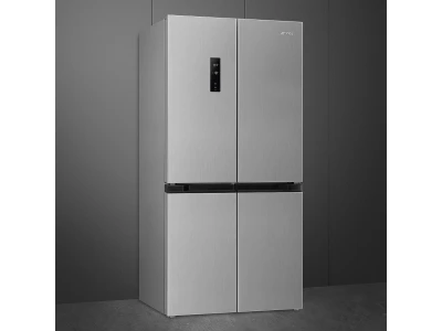 SMEG SZABADONÁLLÓ HŰTŐ ÉS FAGYASZTÓ, 84x179 cm, E energiaosztály, francia ajtó, inox