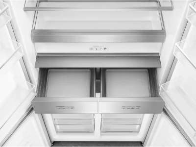 SMEG SZABADONÁLLÓ HŰTŐ ÉS FAGYASZTÓ, 91x190,5 cm, D energiaosztály, francia ajtó, fekete