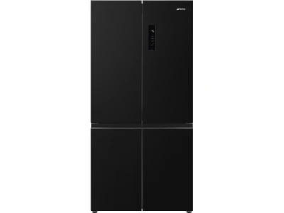 SMEG SZABADONÁLLÓ HŰTŐ ÉS FAGYASZTÓ, 91x190,5 cm, D energiaosztály, francia ajtó, fekete