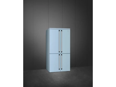 SMEG SZABADONÁLLÓ HŰTŐ ÉS FAGYASZTÓ, Victoria design, 91,5x187 cm, francia ajtó, világoskék