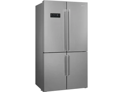 SMEG SZABANONÁLLÓ HŰTŐ ÉS FAGYASZTÓ, 90,8x182 cm, E energiaosztály, külső LED kijelző, francia ajtó, inox