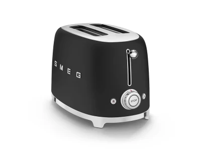 SMEG KENYÉRPIRÍTÓ, retro, 2 szeletes, matt fekete