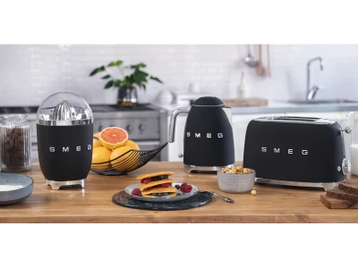 SMEG KENYÉRPIRÍTÓ, retro, 2 szeletes, matt fekete