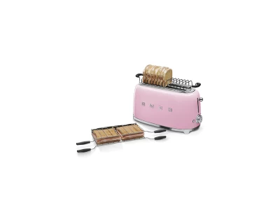 SMEG KENYÉRPIRÍTÓ, retro, 4 szeletes, rózsaszín