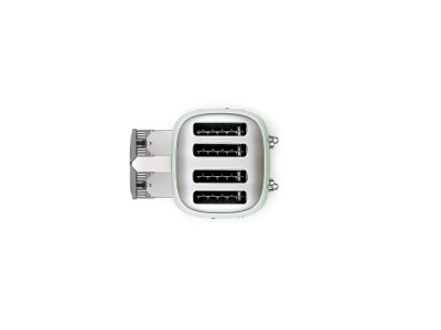 SMEG KENYÉRPIRÍTÓ, retro, 2x2 szeletes, világoszöld