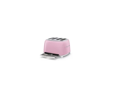 SMEG KENYÉRPIRÍTÓ, retro, 2x2 szeletes, rózsaszín