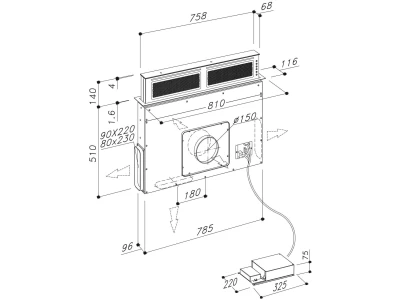 Sirius - Páraelszívó S-DD11 EM fekete motor nélkül